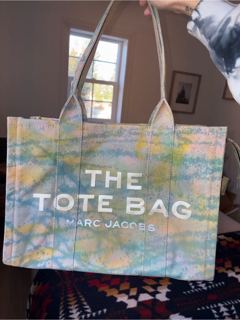 Large Marc Jacobs “Opal and Jade Splatter” 💎🫟 The Tote Bag